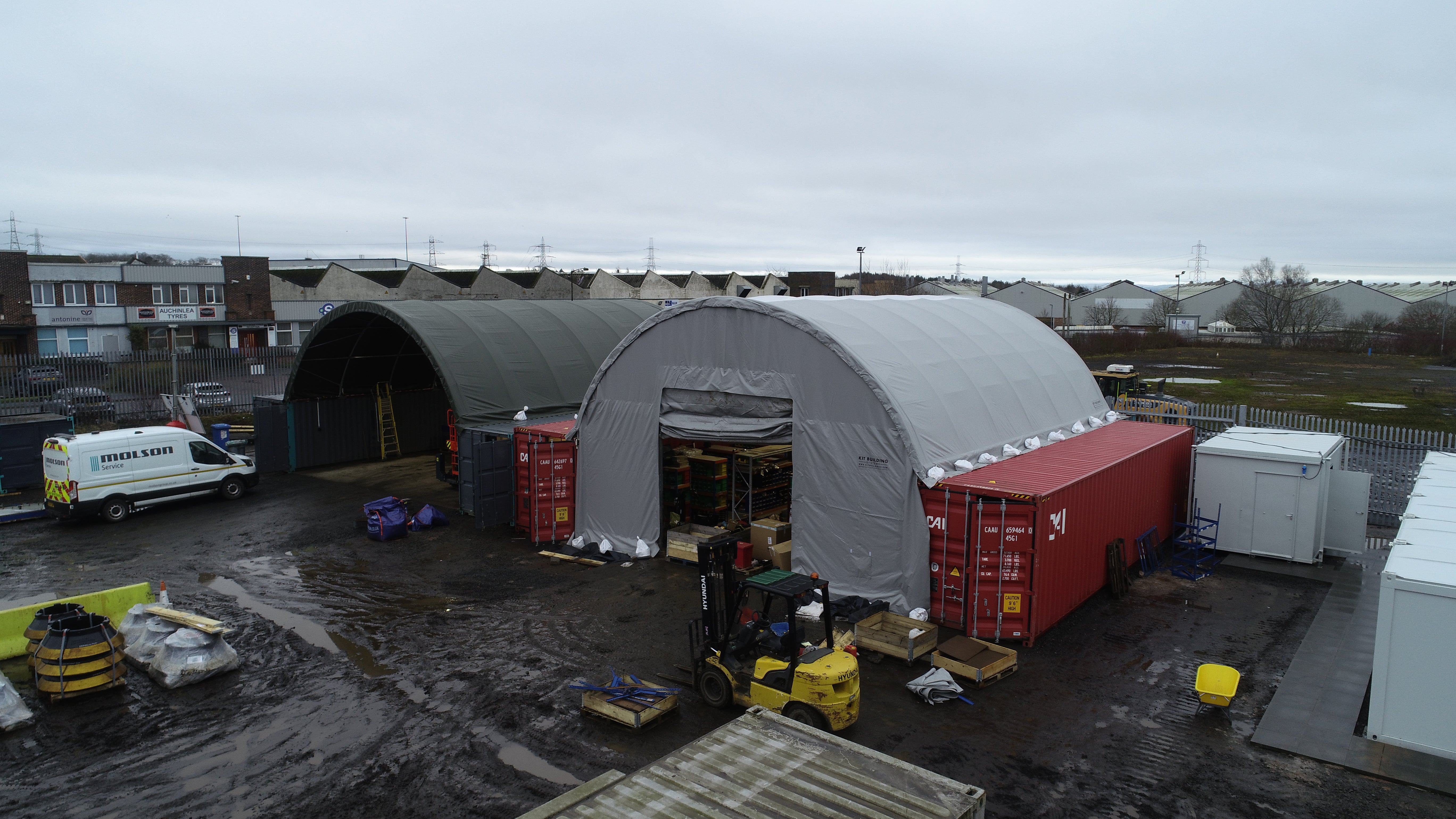 12m (40ft) Spannweite | Container-Vordächer - 40ft x 12ft (12m x 4,5m)