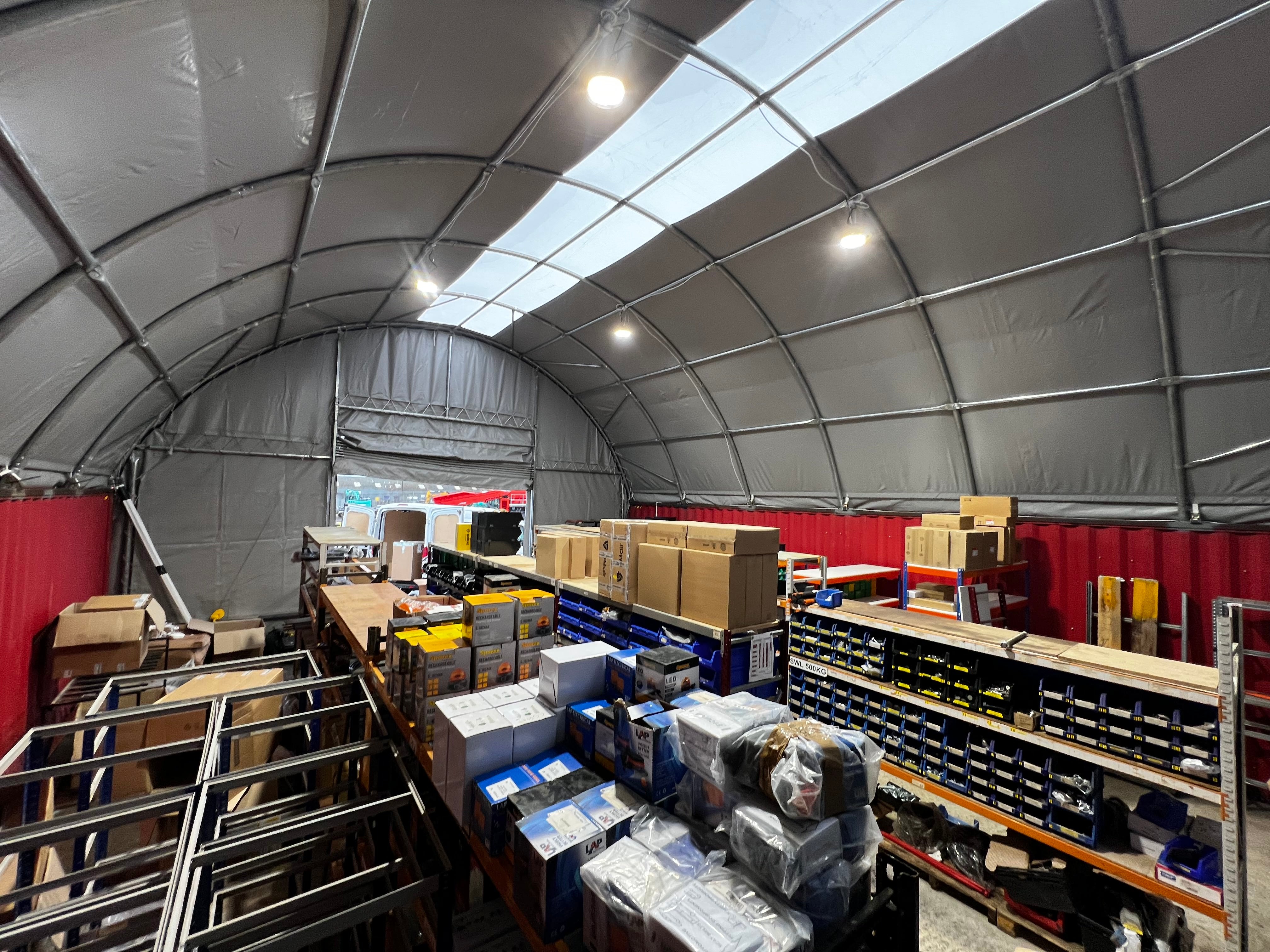 Container­überdachung (10m x 12m x 3.6m)