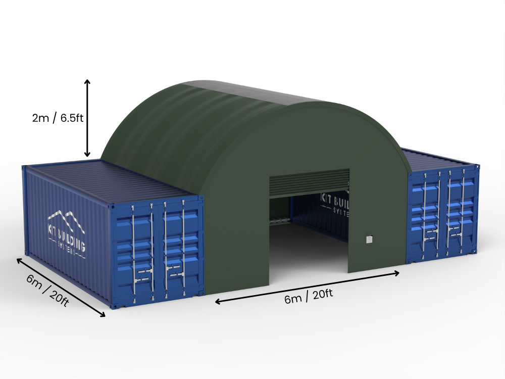 6m (20ft) Spannweite | Container-Vordächer 20ft Breite, 6,5ft Höhe (6m x 2m)