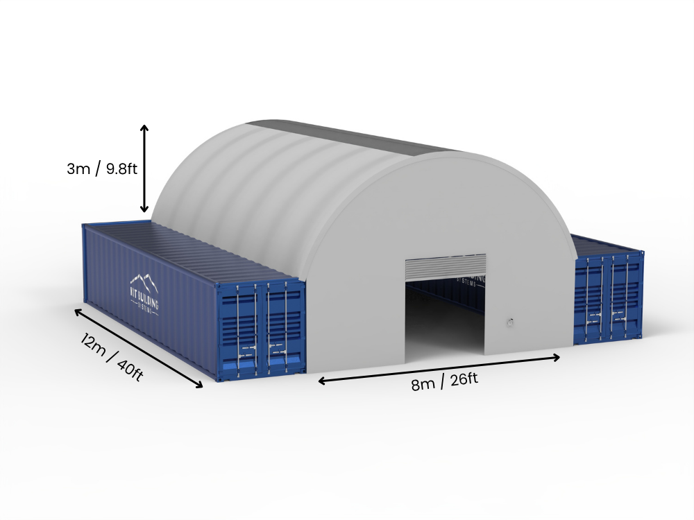 8m (26ft) Spannweite | Container-Vordächer 26ft Breite, 10ft Höhe (8m x 3m)