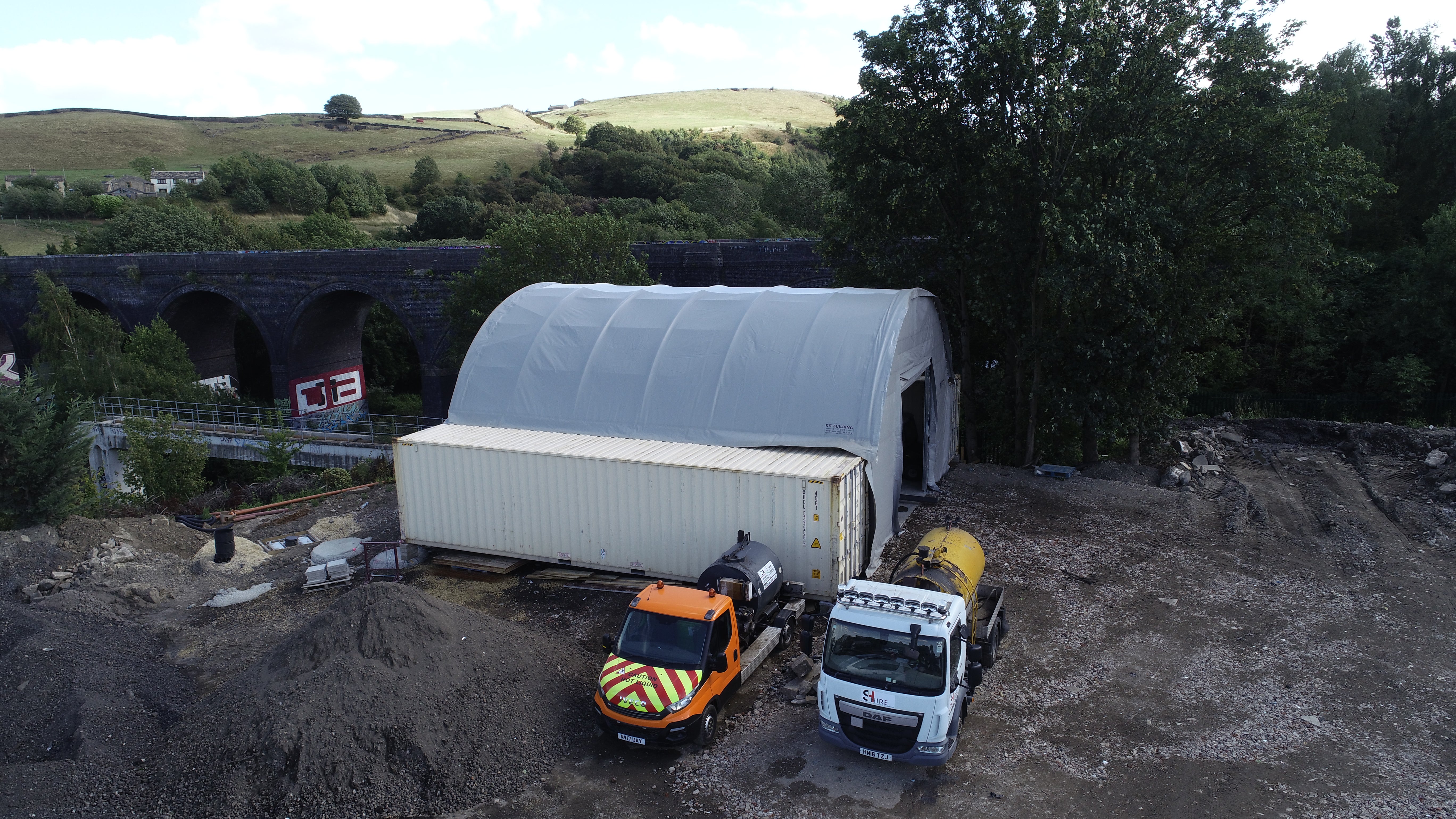 Container­überdachung (10m x 12m x 3.6m)