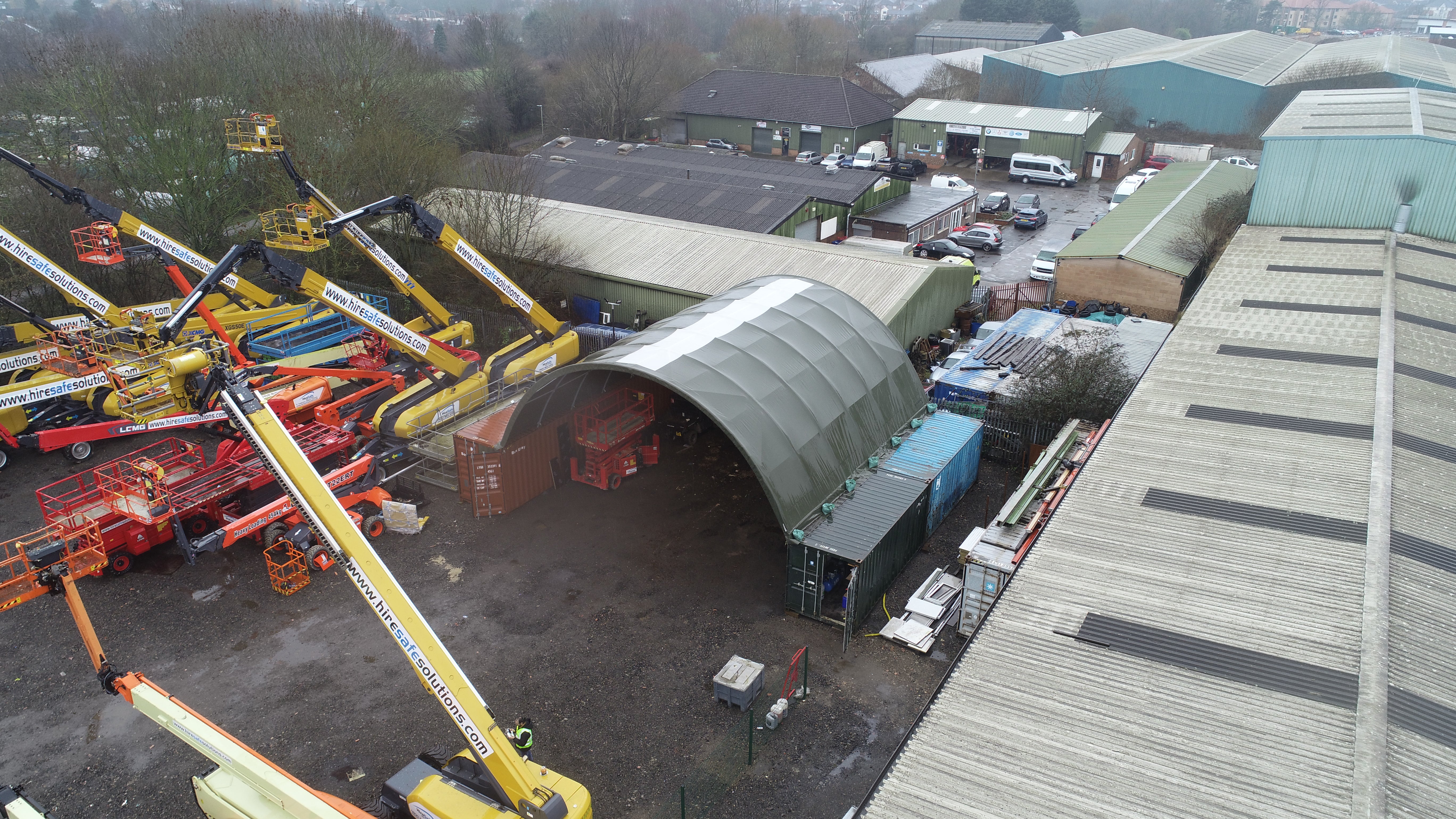 12m (40ft) Spannweite | Container-Vordächer - 40ft x 12ft (12m x 4,5m)