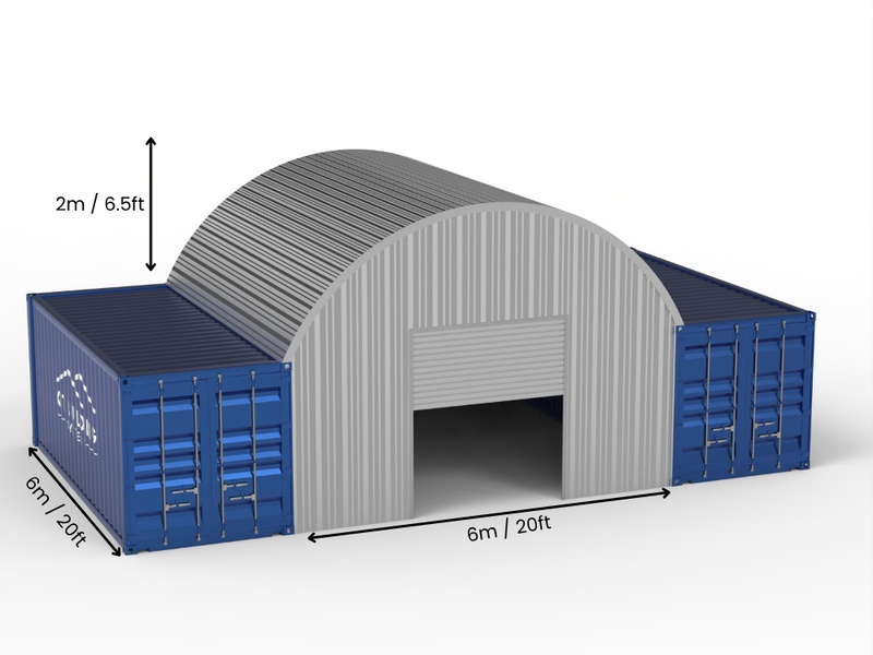 Stahl-Container&shy;überdachungen