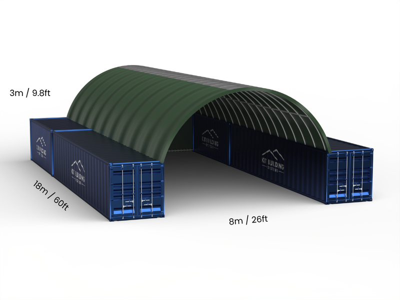 8m (26ft) Spannweite | Container-Vordächer 26ft Breite, 10ft Höhe (8m x 3m)